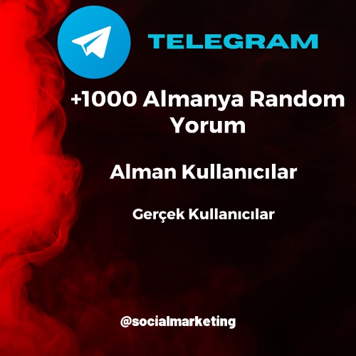  Telegram Almanya Random Yorum  Almanyalı Kullanıcılar  Max 200K